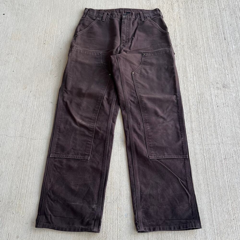Carhartt B136 DKB faded brown double knee work wear carpenter pants